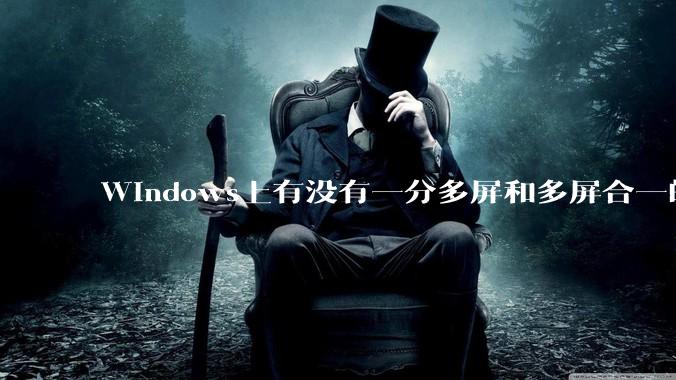 Windows上有没有一分多屏和多屏合一的软件？